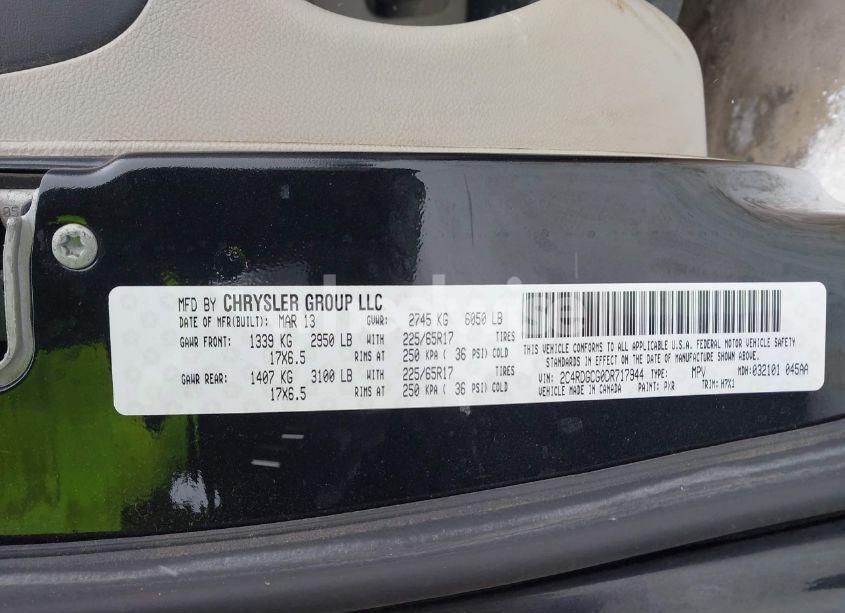 Photo 9 of 2013 Dodge Grand CARAVAN SXT (VIN 2C4RDGCG0DR717944)