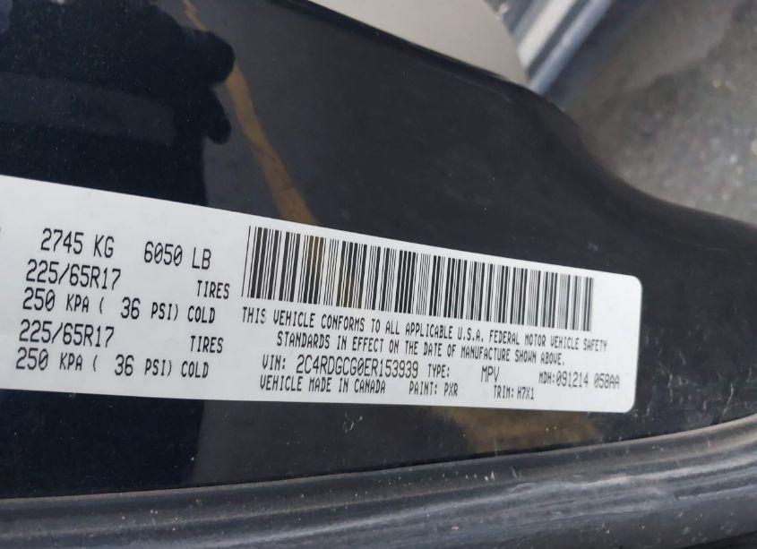 Photo 9 of 2014 Dodge Grand CARAVAN SXT (VIN 2C4RDGCG0ER153939)