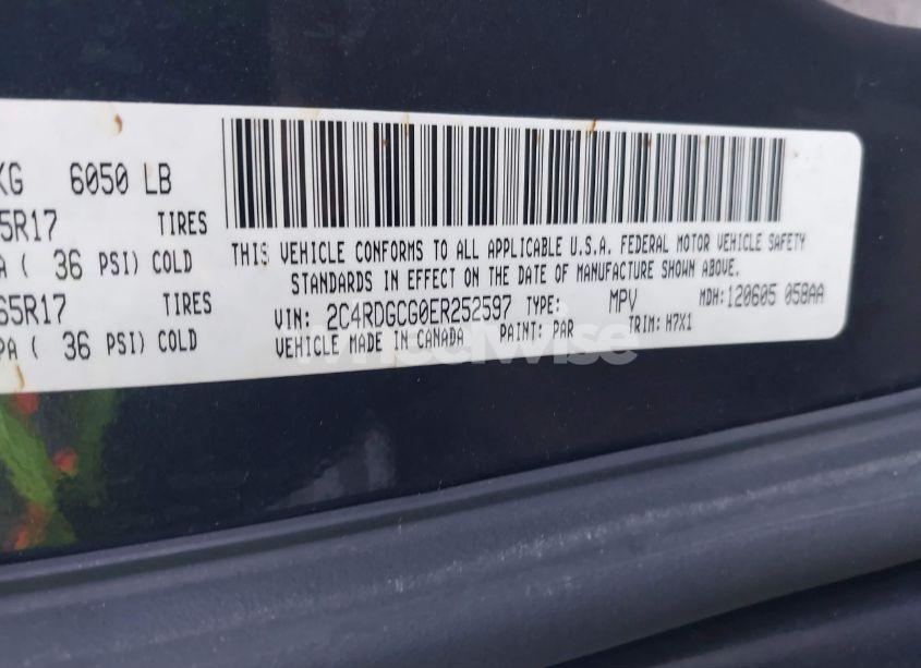 Photo 9 of 2014 Dodge Grand CARAVAN SXT (VIN 2C4RDGCG0ER252597)