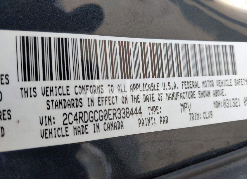 Photo 9 of 2014 Dodge Grand CARAVAN SXT 30TH ANNIVERSARY (VIN 2C4RDGCG0ER338444)