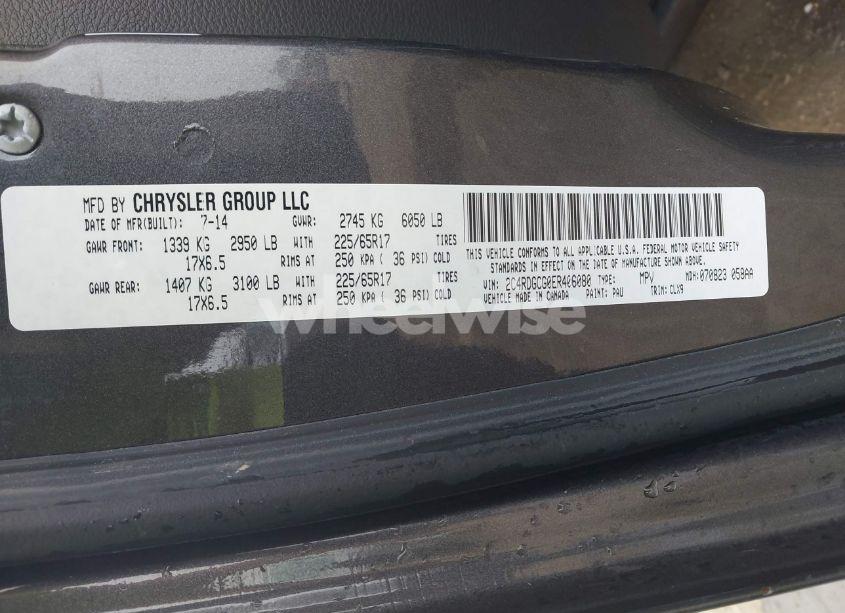 Photo 9 of 2014 Dodge Grand CARAVAN SXT 30TH ANNIVERSARY (VIN 2C4RDGCG0ER406080)