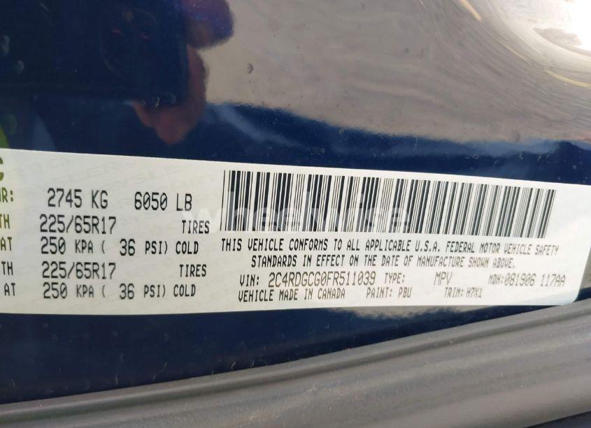 Photo 9 of 2015 Dodge Grand CARAVAN SXT (VIN 2C4RDGCG0FR511039)