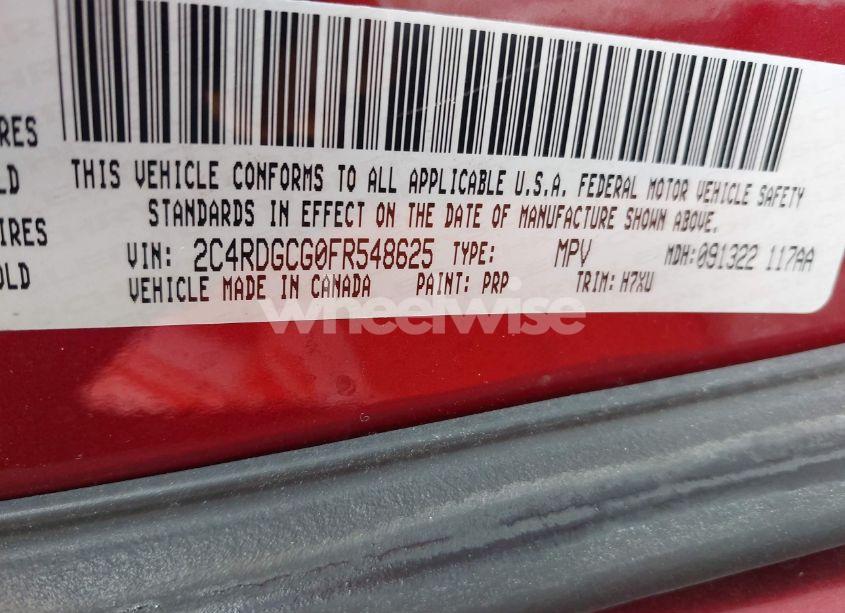 Photo 9 of 2015 Dodge Grand CARAVAN SXT (VIN 2C4RDGCG0FR548625)