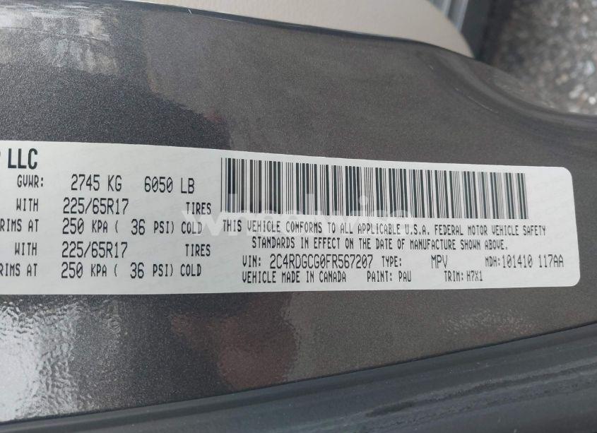 Photo 9 of 2015 Dodge Grand CARAVAN SXT (VIN 2C4RDGCG0FR567207)