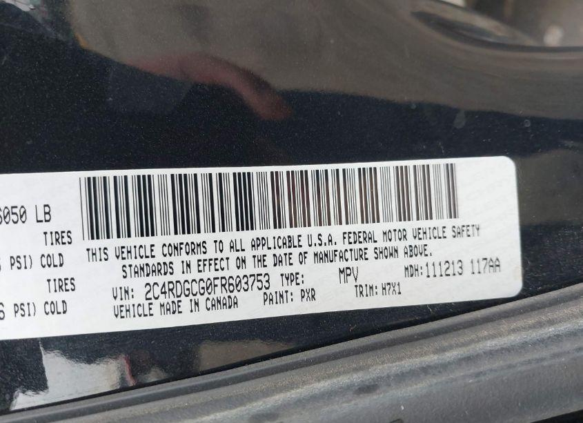 Photo 9 of 2015 Dodge Grand CARAVAN SXT (VIN 2C4RDGCG0FR603753)