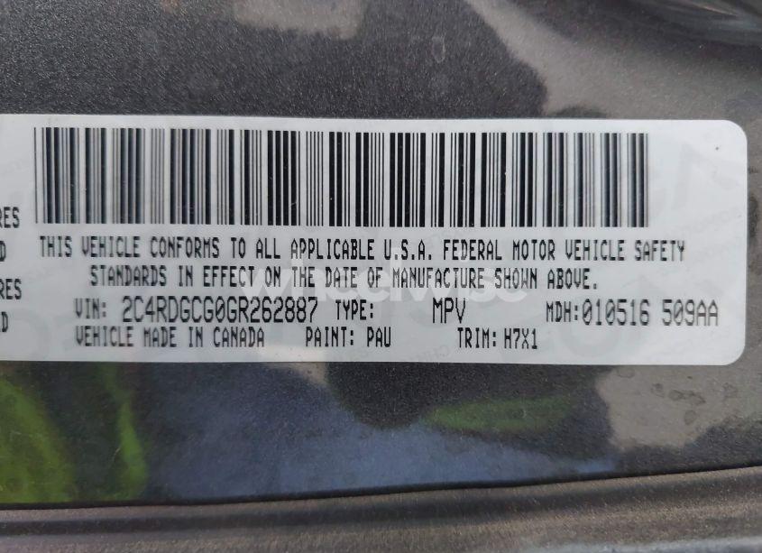 Photo 9 of 2016 Dodge Grand CARAVAN SXT (VIN 2C4RDGCG0GR262887)