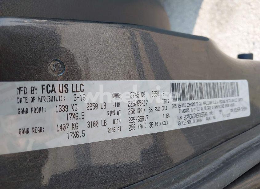 Photo 9 of 2016 Dodge Grand CARAVAN SXT (VIN 2C4RDGCG0GR335546)