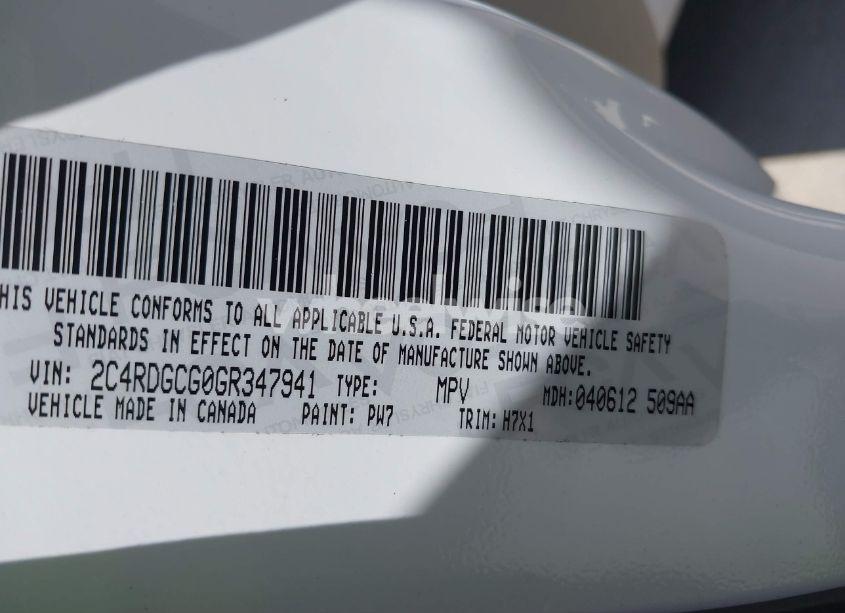 Photo 9 of 2016 Dodge Grand CARAVAN SXT (VIN 2C4RDGCG0GR347941)