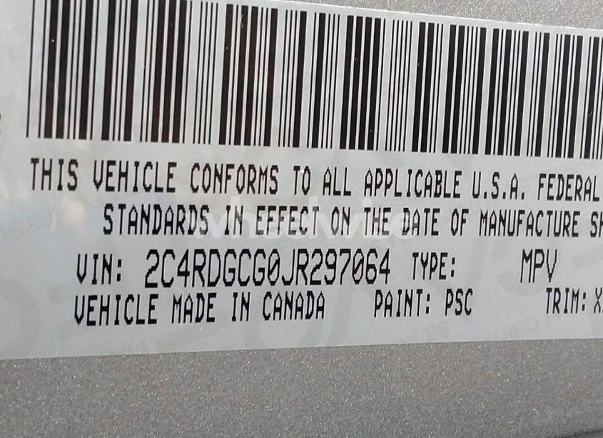 Photo 9 of 2018 Dodge Grand CARAVAN SXT (VIN 2C4RDGCG0JR297064)