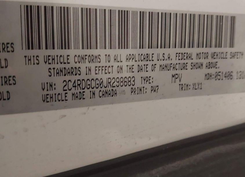 Photo 9 of 2018 Dodge Grand CARAVAN SXT (VIN 2C4RDGCG0JR298683)