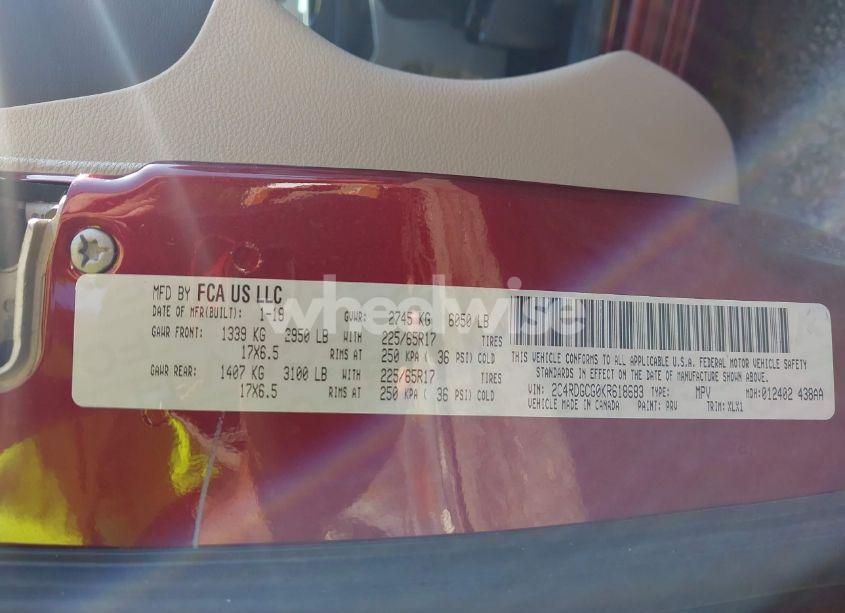 Photo 9 of 2019 Dodge Grand CARAVAN SXT (VIN 2C4RDGCG0KR618683)