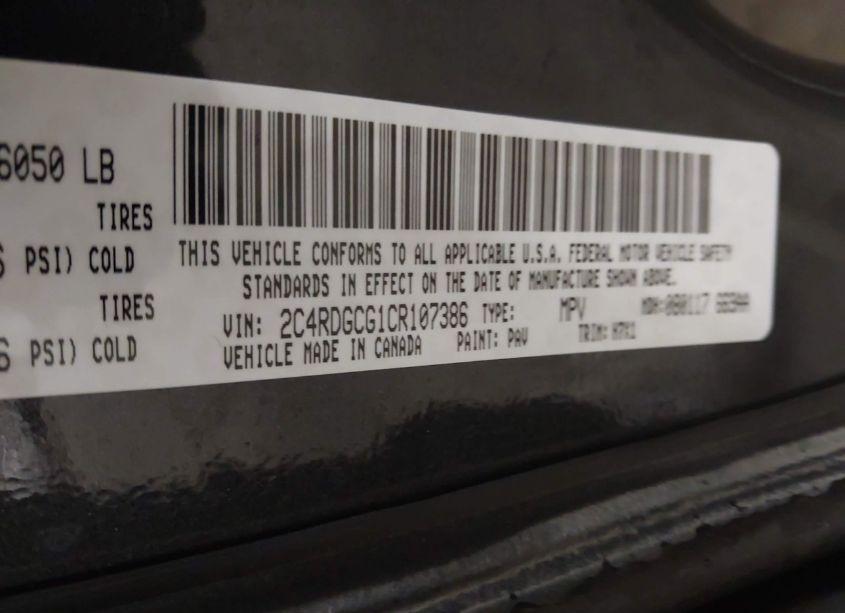 Photo 9 of 2012 Dodge Grand CARAVAN SXT (VIN 2C4RDGCG1CR107386)