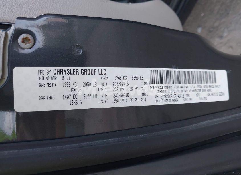 Photo 9 of 2012 Dodge Grand CARAVAN SXT (VIN 2C4RDGCG1CR141019)