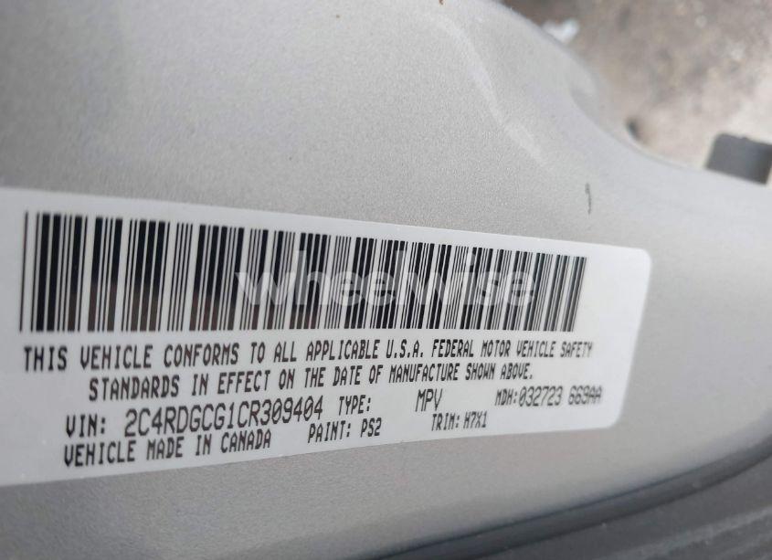 Photo 9 of 2012 Dodge Grand CARAVAN (VIN 2C4RDGCG1CR309404)