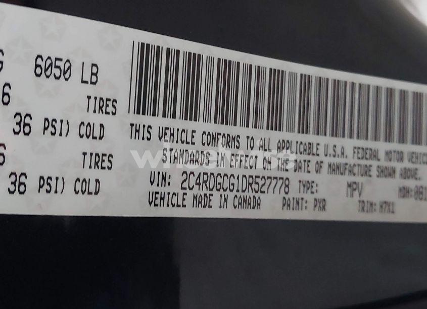 Photo 9 of 2013 Dodge Grand CARAVAN SXT (VIN 2C4RDGCG1DR527778)