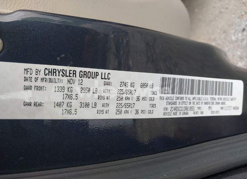 Photo 9 of 2013 Dodge Grand CARAVAN SXT (VIN 2C4RDGCG1DR618551)