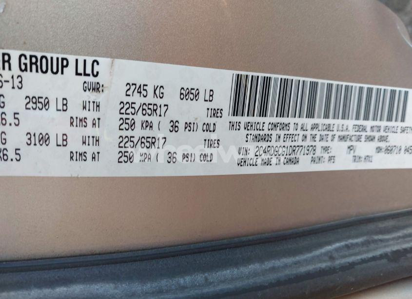 Photo 9 of 2013 Dodge Grand CARAVAN SXT (VIN 2C4RDGCG1DR771978)
