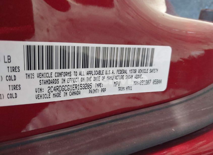 Photo 9 of 2014 Dodge Grand CARAVAN SXT/SXT 30TH ANNIVERSARY (VIN 2C4RDGCG1ER153285)