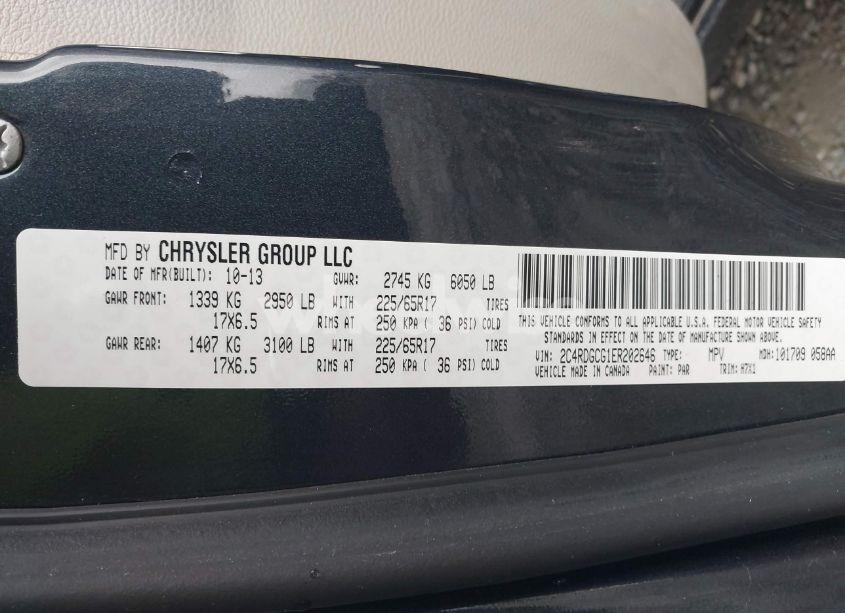 Photo 9 of 2014 Dodge Grand CARAVAN SXT (VIN 2C4RDGCG1ER202646)