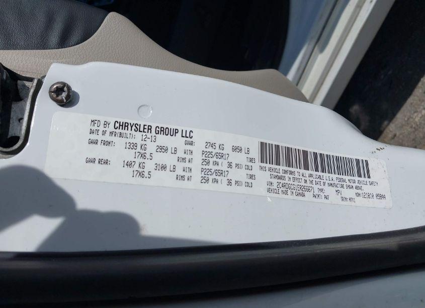 Photo 9 of 2014 Dodge Grand CARAVAN SXT (VIN 2C4RDGCG1ER266671)