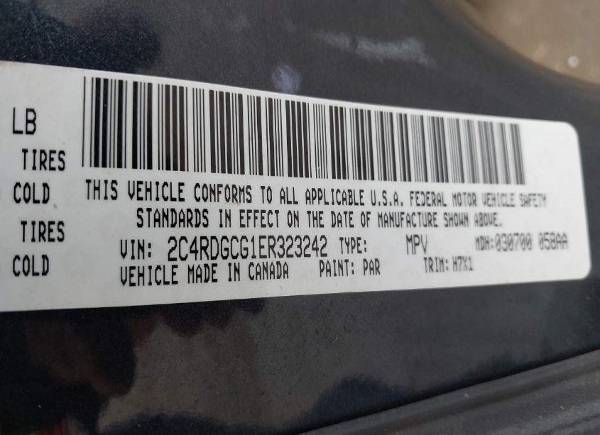 Photo 9 of 2014 Dodge Grand CARAVAN SXT (VIN 2C4RDGCG1ER323242)