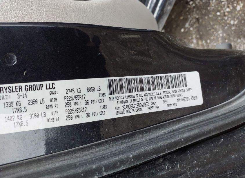 Photo 9 of 2014 Dodge Grand CARAVAN SXT (VIN 2C4RDGCG1ER341952)