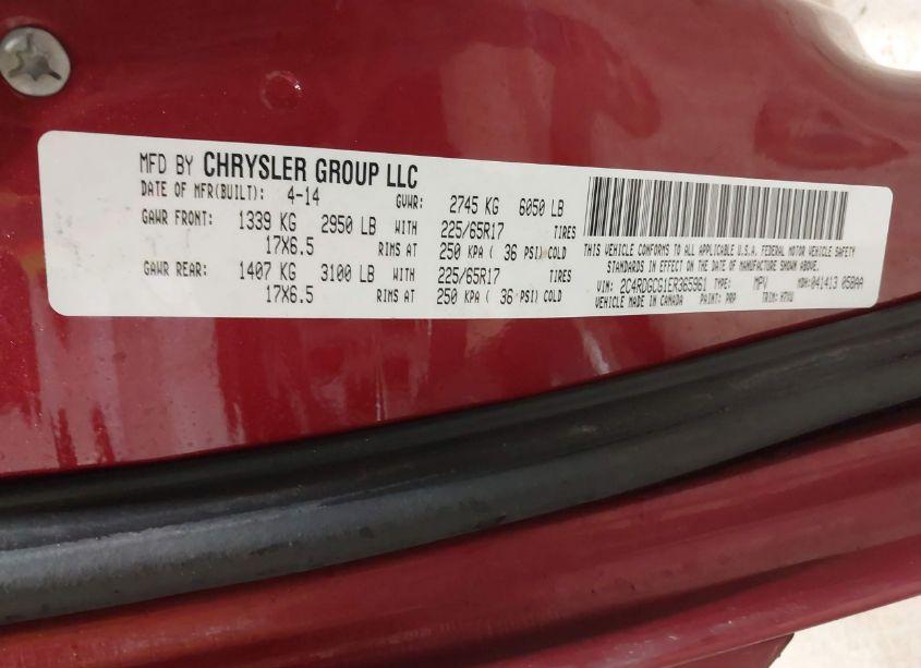 Photo 9 of 2014 Dodge Grand CARAVAN SXT (VIN 2C4RDGCG1ER365961)