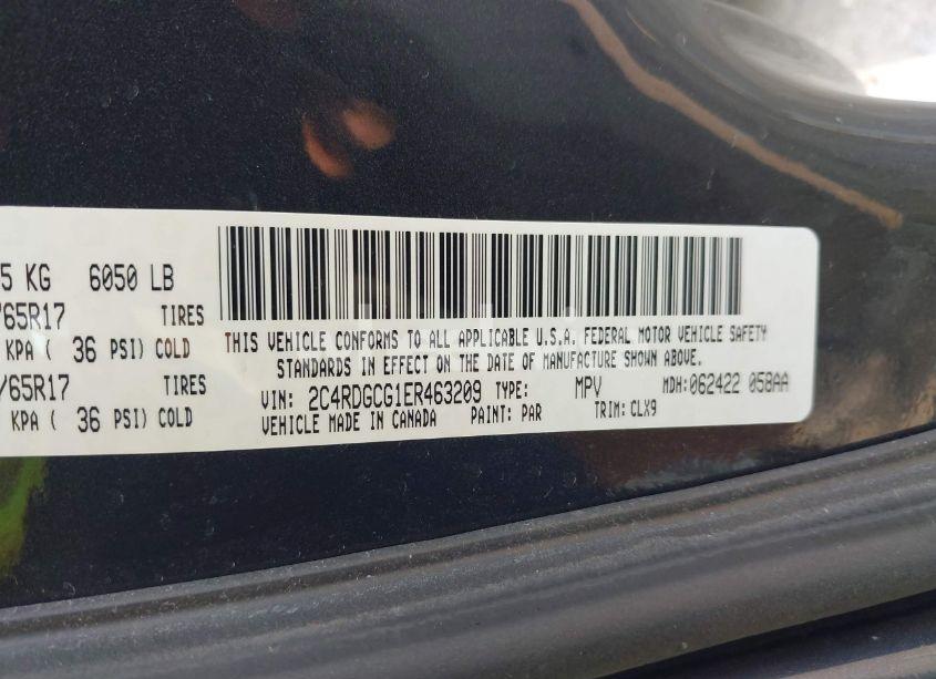 Photo 9 of 2014 Dodge Grand CARAVAN SXT 30TH ANNIVERSARY (VIN 2C4RDGCG1ER463209)