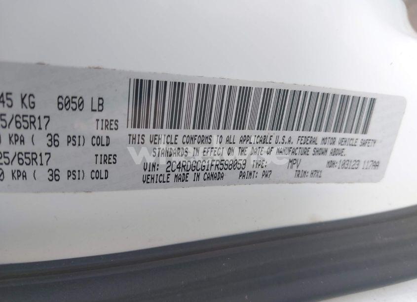 Photo 9 of 2015 Dodge Grand CARAVAN SXT (VIN 2C4RDGCG1FR598059)