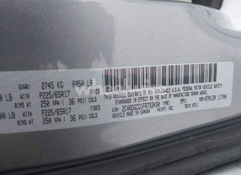 Photo 9 of 2015 Dodge Grand CARAVAN SXT (VIN 2C4RDGCG1FR733430)