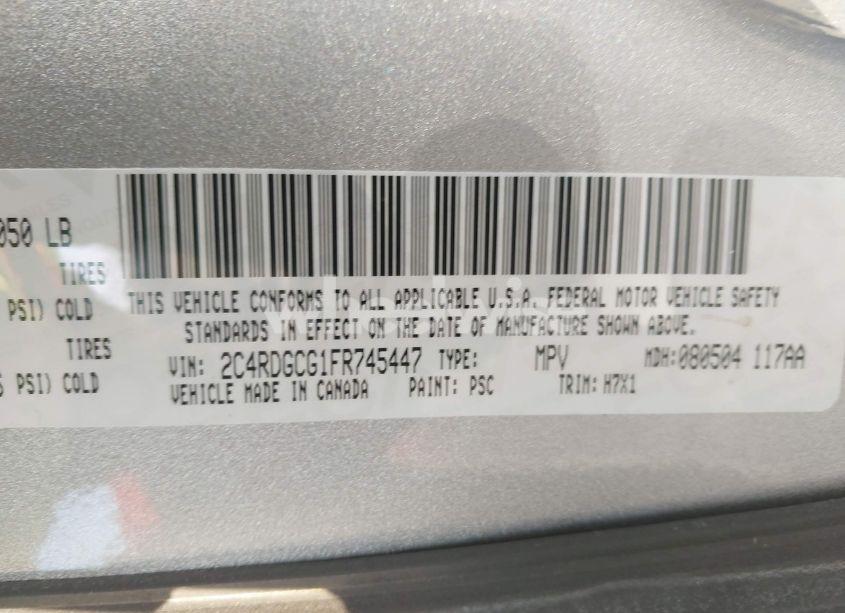 Photo 9 of 2015 Dodge Grand CARAVAN SXT (VIN 2C4RDGCG1FR745447)