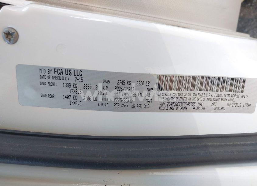 Photo 9 of 2015 Dodge Grand CARAVAN SXT (VIN 2C4RDGCG1FR745755)