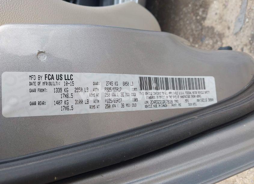 Photo 9 of 2016 Dodge Grand CARAVAN SXT (VIN 2C4RDGCG1GR179128)