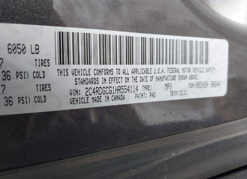 Photo 9 of 2017 Dodge Grand CARAVAN SXT (VIN 2C4RDGCG1HR554114)