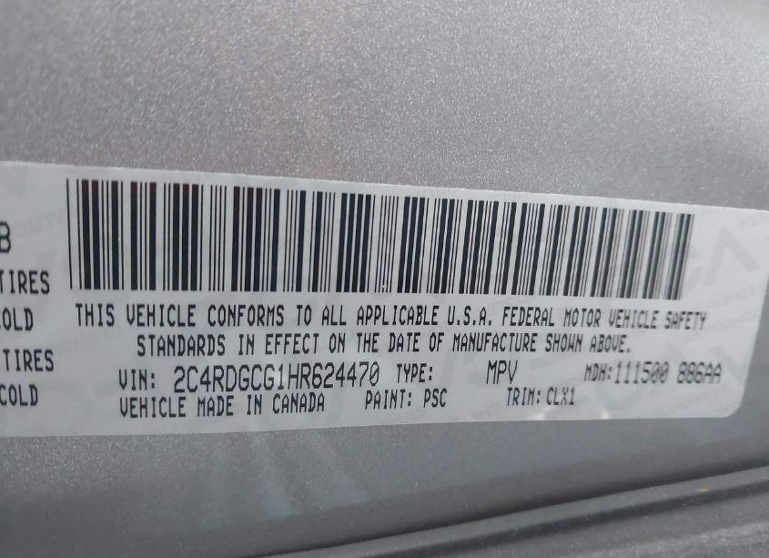 Photo 9 of 2017 Dodge Grand CARAVAN SXT (VIN 2C4RDGCG1HR624470)