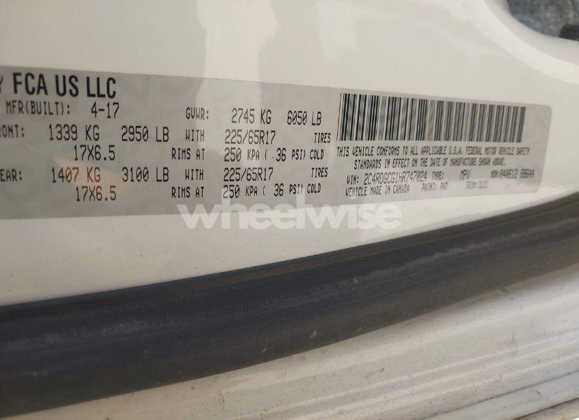 Photo 9 of 2017 Dodge Grand CARAVAN SXT (VIN 2C4RDGCG1HR747024)