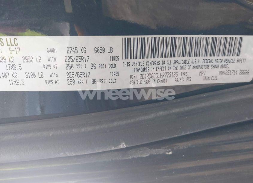 Photo 9 of 2017 Dodge Grand CARAVAN SXT (VIN 2C4RDGCG1HR773185)