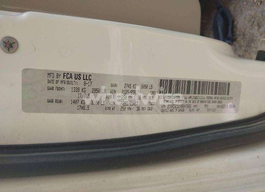 Photo 9 of 2017 Dodge Grand CARAVAN SXT (VIN 2C4RDGCG1HR847866)