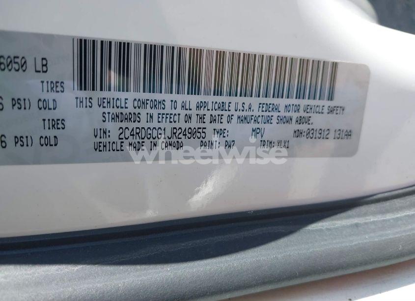 Photo 9 of 2018 Dodge Grand CARAVAN SXT (VIN 2C4RDGCG1JR249055)