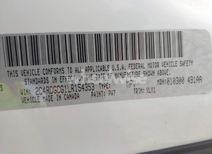 Photo 9 of 2020 Dodge Grand CARAVAN SXT (VIN 2C4RDGCG1LR154353)