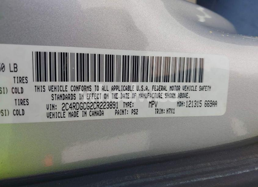 Photo 9 of 2012 Dodge Grand CARAVAN SXT (VIN 2C4RDGCG2CR223891)