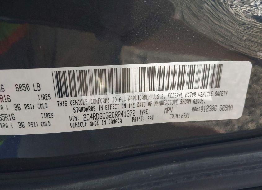 Photo 9 of 2012 Dodge Grand CARAVAN SXT (VIN 2C4RDGCG2CR241372)