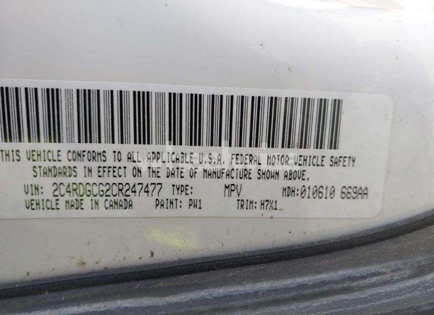 Photo 9 of 2012 Dodge Grand CARAVAN SXT (VIN 2C4RDGCG2CR247477)