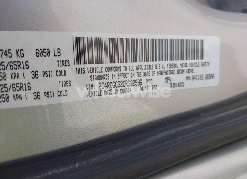 Photo 9 of 2012 Dodge Grand CARAVAN SXT (VIN 2C4RDGCG2CR332996)