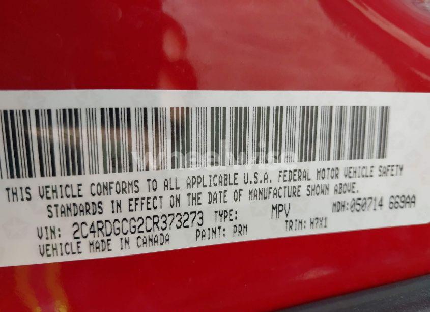 Photo 9 of 2012 Dodge Grand CARAVAN SXT (VIN 2C4RDGCG2CR373273)