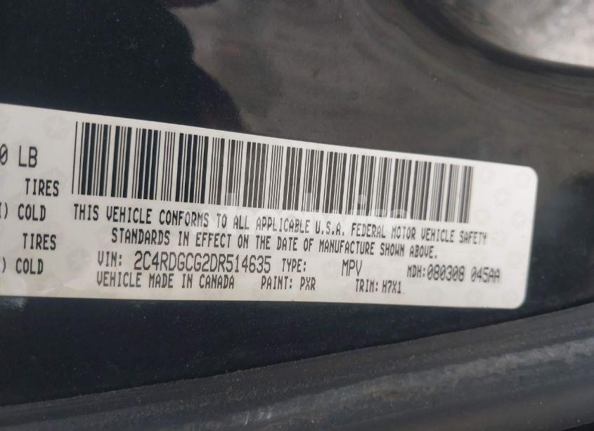 Photo 9 of 2013 Dodge Grand CARAVAN SXT (VIN 2C4RDGCG2DR514635)