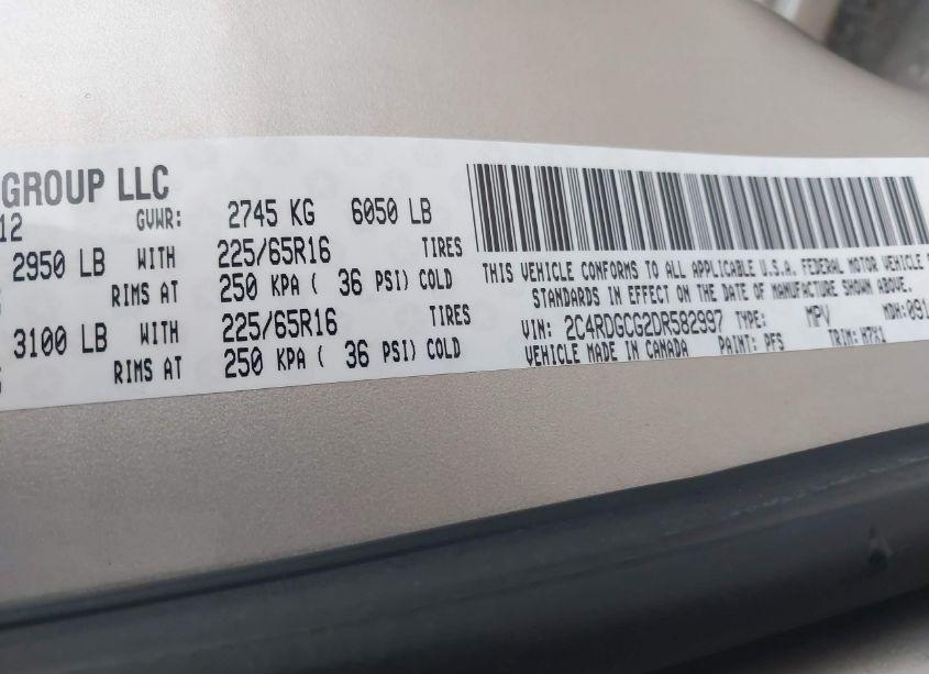 Photo 9 of 2013 Dodge Grand CARAVAN SXT (VIN 2C4RDGCG2DR582997)