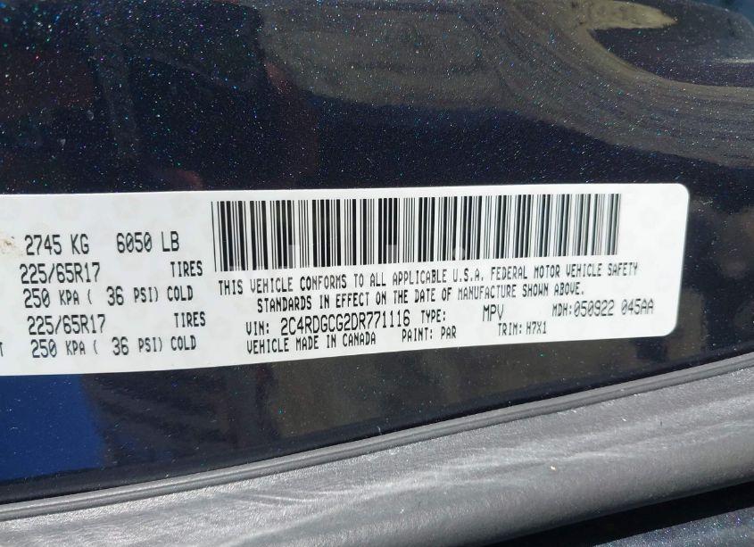 Photo 9 of 2013 Dodge Grand CARAVAN SXT (VIN 2C4RDGCG2DR771116)