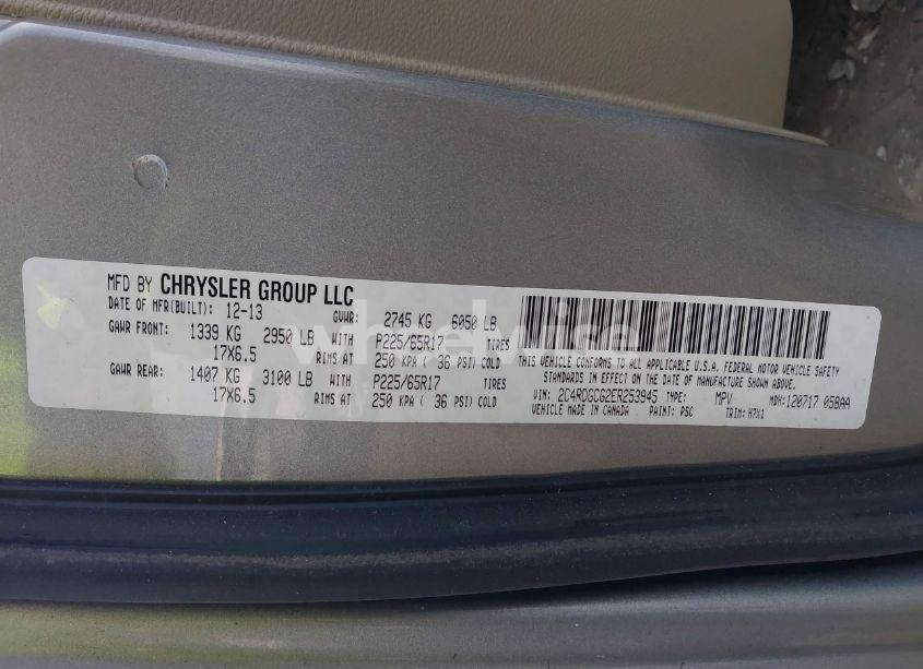 Photo 9 of 2014 Dodge Grand CARAVAN SXT (VIN 2C4RDGCG2ER253945)