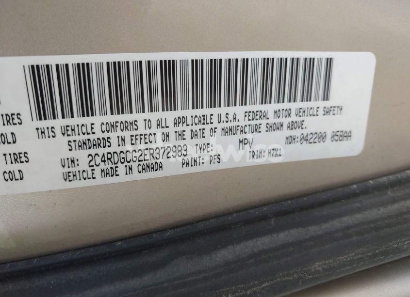 Photo 9 of 2014 Dodge Grand CARAVAN SXT (VIN 2C4RDGCG2ER372983)